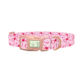 Pink Ribbon Heart 8870522388695 Dog Collar - plastic rose gold