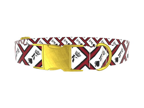 Royal Card Pattern Dog Collar