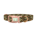 Brown Camouflage Dog Collar - plastic rose gold