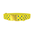 Blue Heart Dog Collar - metal gold