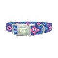 Ombre Tribal Diamond Dog Collar - plastic silver