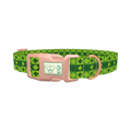 Patchwork Clover Dog Collar - plastic rose gold