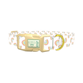 Rainbow Pattern Dog Collar - plastic gold