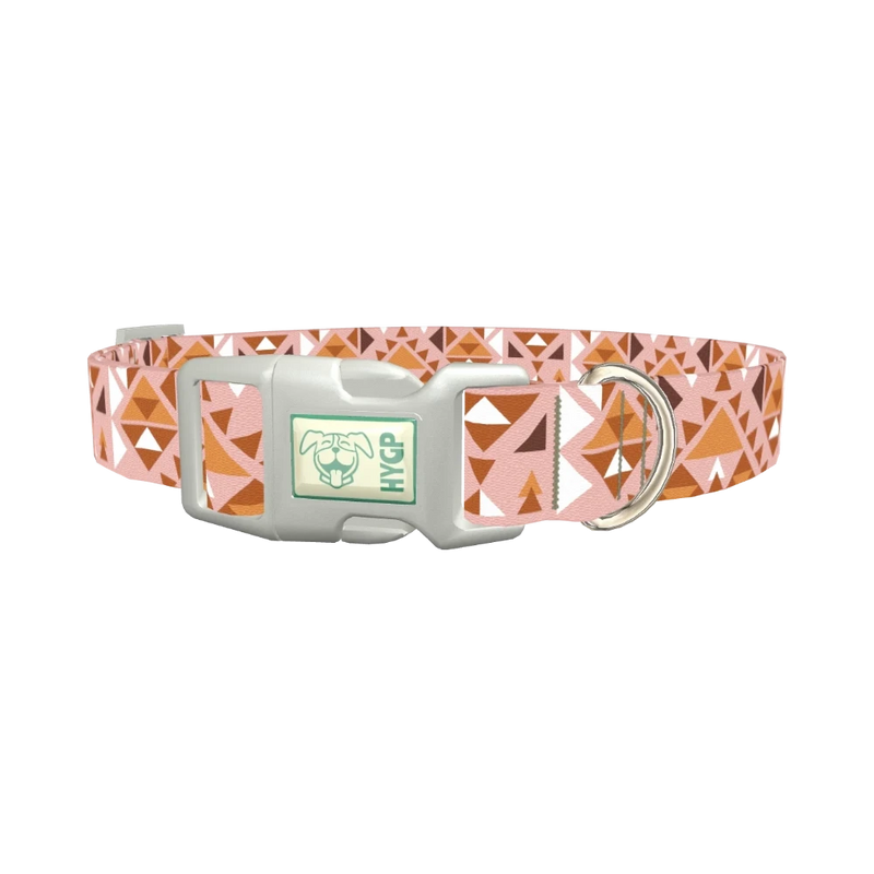 Tribal Triangle Dog Collar - plastic silver