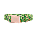 Pot of Gold Shamrock Dog Collar - plastic gold