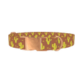 Western Cactus Dog Collar - metal rose gold