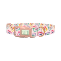 Retro Cassette Dog Collar - plastic rose gold