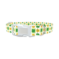St. Patrick's Smiley Dog Collar - plastic rose gold