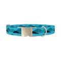 Abstract Landscape Dog Collar - metal silver