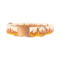 Fire Flame Dog Collar - metal rose gold