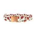 Festive Poinsettia Dog Collar - metal rose gold
