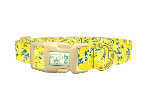 Yellow Abstract Dog Collar