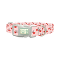 Valentine Heart Bike Dog Collar - plastic silver