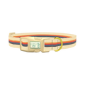 Retro Stripe Dog Collar - plastic gold