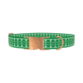 Football Field Dog Collar - metal rose gold