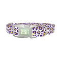 Leopard Print Dog Collar - plastic silver