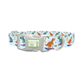 Dinosaur Surf Dog Collar - plastic silver