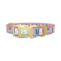 Patriotic USA Flag Dog Collar - plastic gold
