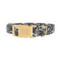 Gray Camo Dog Collar - plastic gold