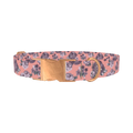 Pastel Rose Bouquet Dog Collar - metal rose gold