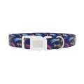 Shooting Stars Dog Collar - plastic silver