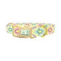Pastel Tribal Diamond Dog Collar - plastic gold