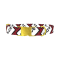 Red Playing Card Dog Collar - metal gold