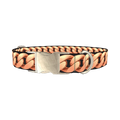 Rose Gold Chain Pattern Dog Collar - metal silver