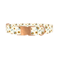 Bee and Sunflower Dog Collar - metal rose gold