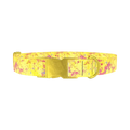 Yellow Abstract Splatter Dog Collar - metal gold