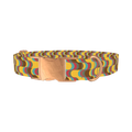 Groovy Stripe Dog Collar - metal rose gold