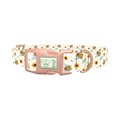 Bee and Sunflower Dog Collar - plastic rose gold