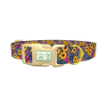 Floral Sunflower Dog Collar - plastic gold
