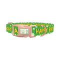 Birthday Floral Dog Collar - plastic rose gold
