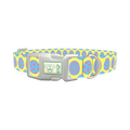 Easter Egg Pattern Dog Collar - plastic silver