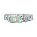 Spiral Tie-Dye Dog Collar - plastic silver