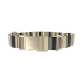 Honeycomb Stripe Dog Collar - metal gold