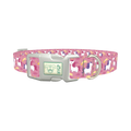 Pink Unicorn Stars Dog Collar - plastic silver