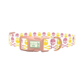 Multicolor Skull Dog Collar - plastic rose gold