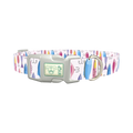 Fishing Lure Pattern Dog Collar - plastic silver