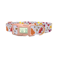 Colorful Fall Leaf Dog Collar - plastic rose gold