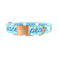 Peace Dove Dog Collar - metal silver