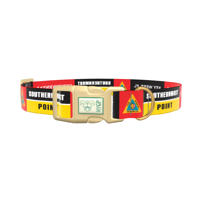 Key West Buoy Dog Collar - plastic silver