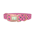 Pink Xmas Tree Dog Collar - plastic rose gold