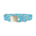 Sailboat Ocean Dog Collar - metal silver