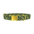 Dark Green Camo Dog Collar - metal gold
