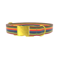 Colorful Honeycomb Dog Collar - metal rose gold