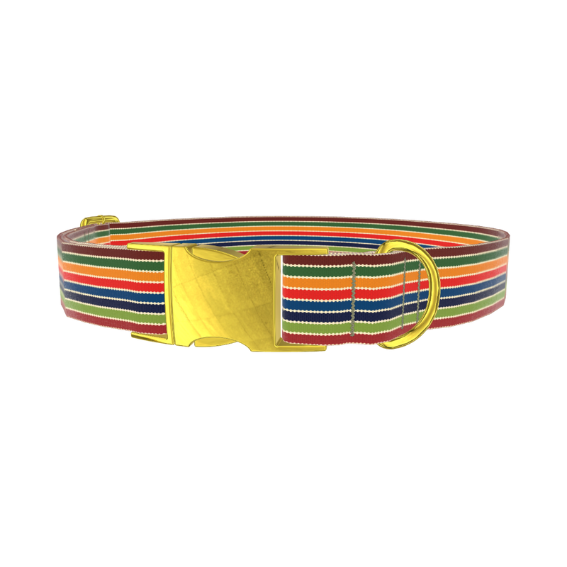 Colorful Honeycomb Dog Collar - metal rose gold