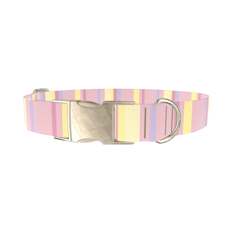 Geometric Stripe Dog Collar - metal gold