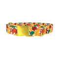 Multicolor Leaf Pattern Dog Collar - metal gold